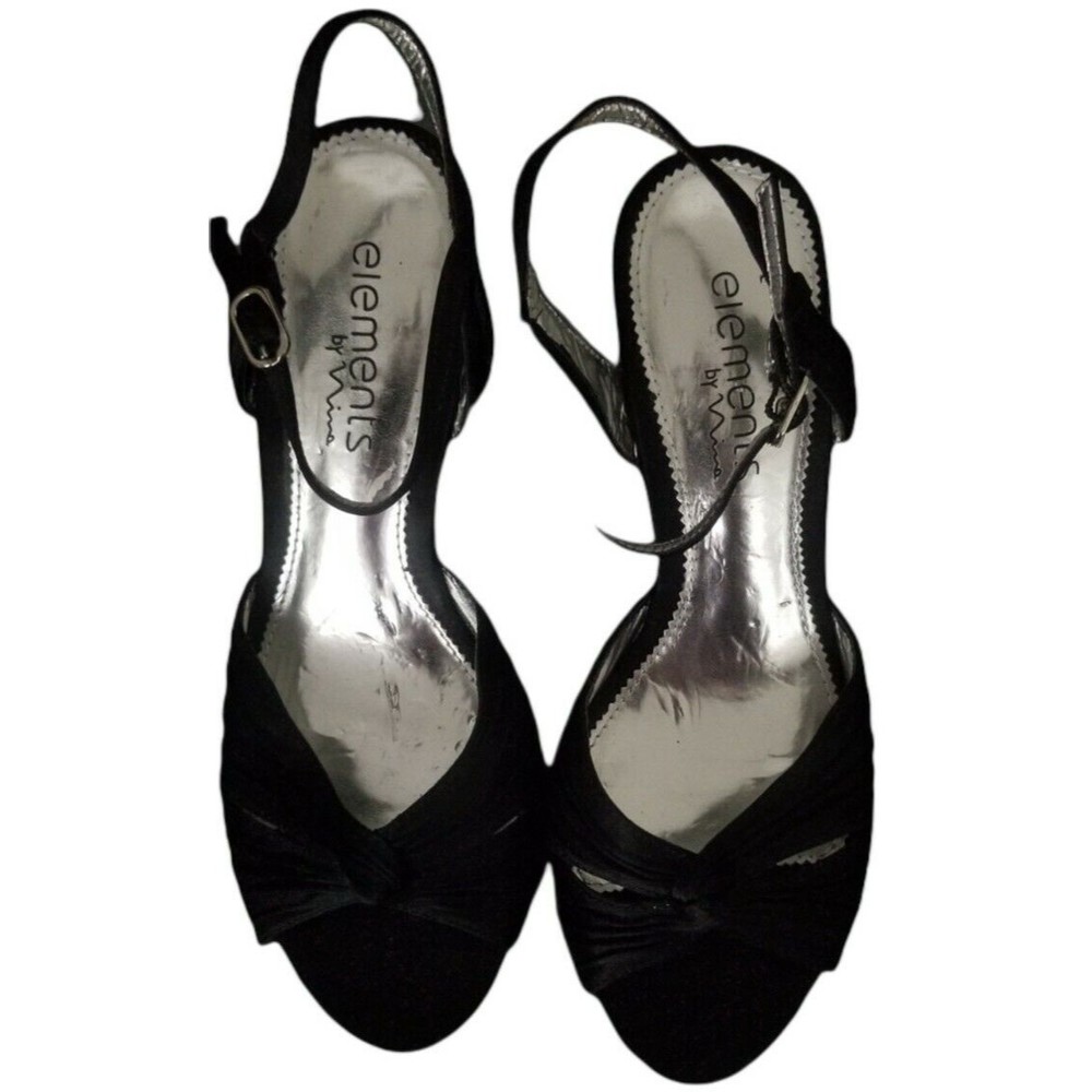 Elements by Nina BLACK STRAPPY SANDAL Size 7.5M